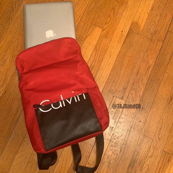 SOLD! ❤️CALVIN KLEIN: RARE Colorblock Backpack - Picture 2 of 8